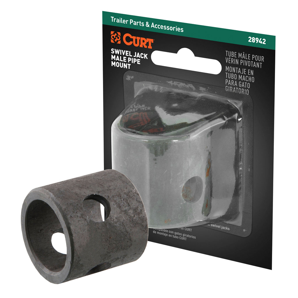 Replacement Swivel Jack Male Pipe Mount (9/16" Pin Hole Packaged)