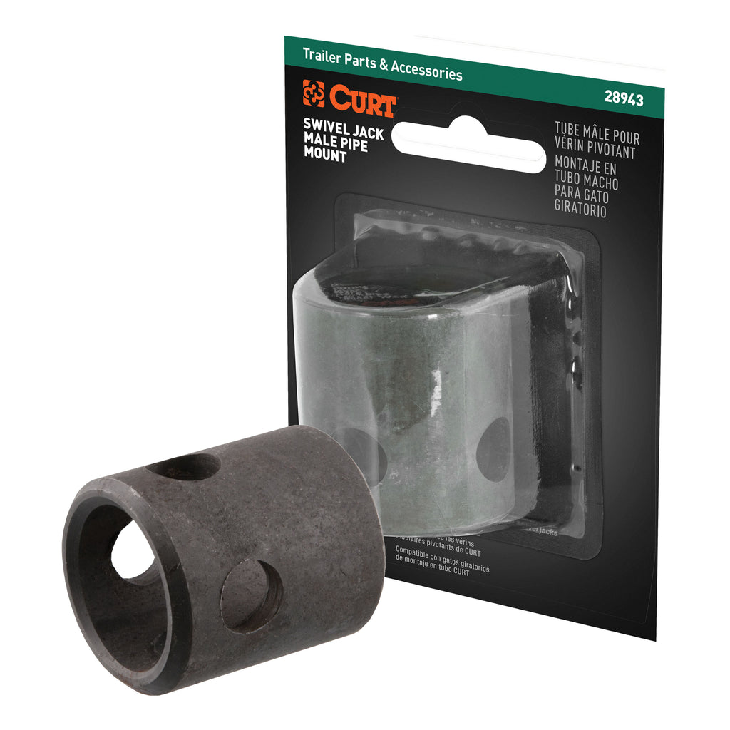 Replacement Swivel Jack Male Pipe Mount (5/8" Pin Hole Packaged)
