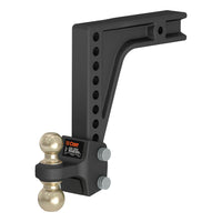 HD Deep-Drop Adjustable Hitch Ball Mount With Dual Ball 2-1/2" Shank 20K
