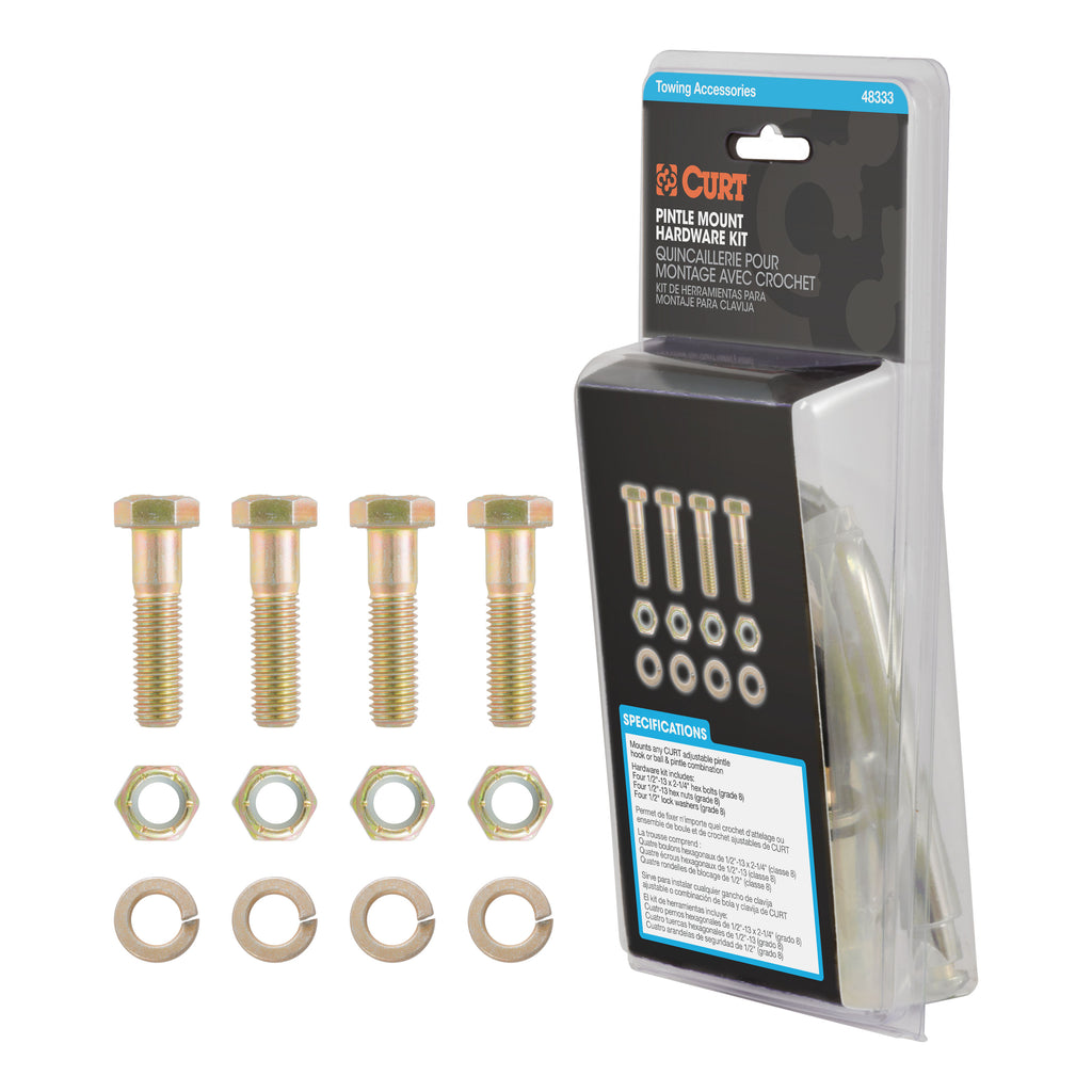 Pintle Mount Hardware Kit (1/2" Grade 8 Yellow Zinc)