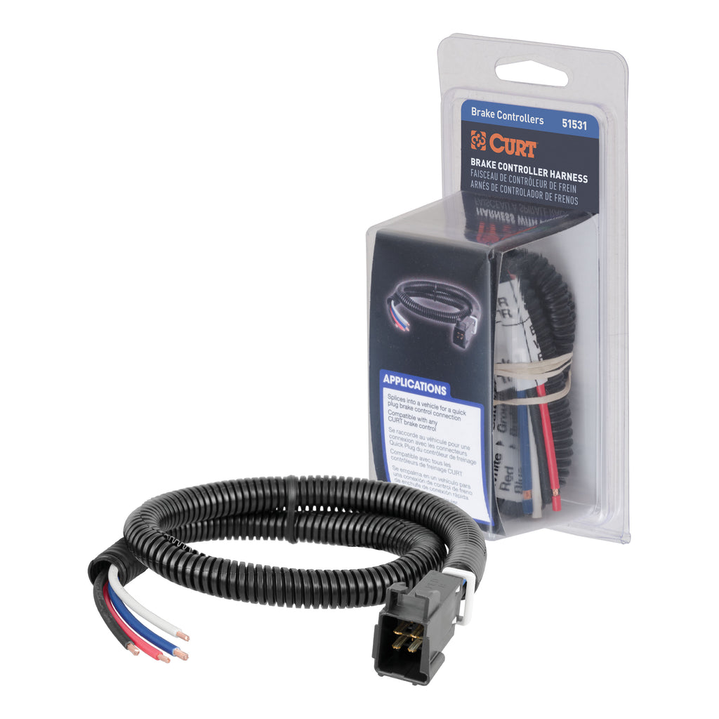 Universal Trailer Brake Controller Harness With Pigtails