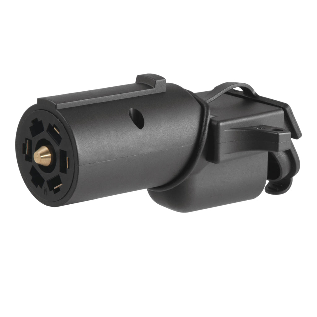 Adapter With Backup Alarm (7-Way RV Blade Vehicle To 5-Way Flat Trailer)