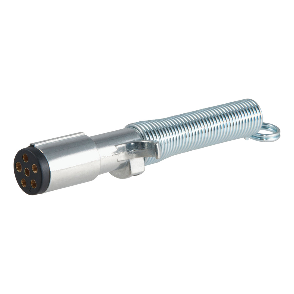 6-Way Round Connector Plug With Spring (Trailer Side)
