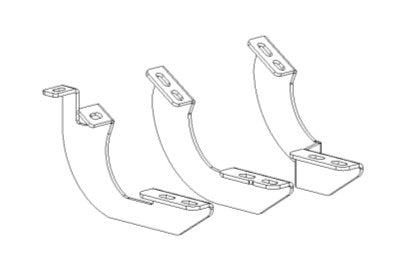 Go Rhino - 6944326 - V-Series V3 RB Side Steps And RB Slim Side Steps - MOUNTING BRACKETS ONLY - Textured Black
