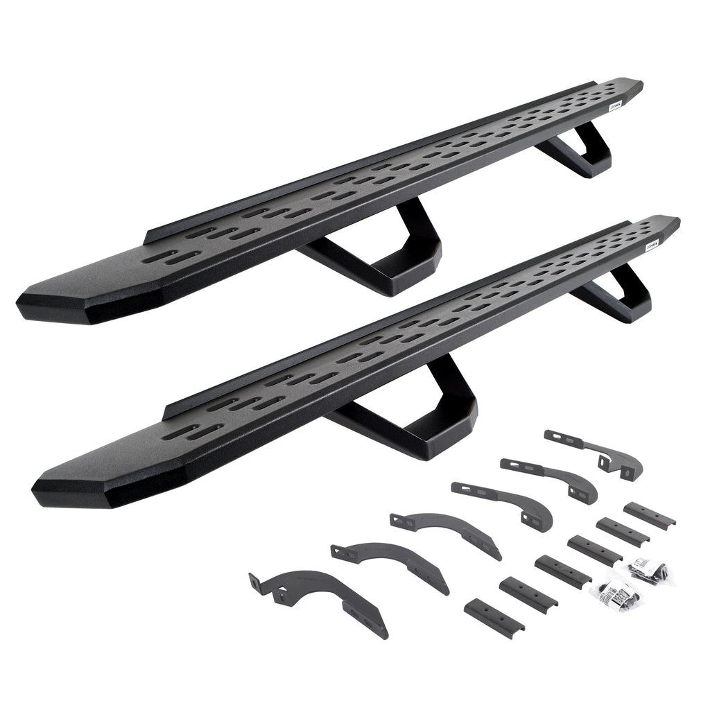RB30 Running Boards W/Mounting Brackets  2 Pairs Drop Steps Kit -Double Cab Only