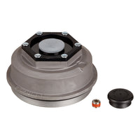 Trailer Axle Oil And Dust Cap With Set Screw - 10 000 To 16 000 Lbs. Black