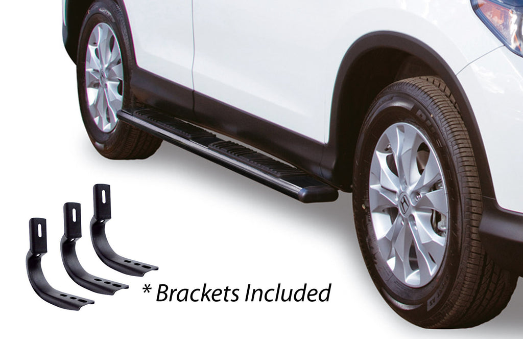 Go Rhino 685413675B - 5" OE Xtreme Low Profile Side Steps W Mounting Brackets Kit - Black Powder Coat - Black Powder Coat