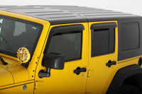 Auto Ventshade 94249 Original Ventvisor Side Window Deflector Dark Smoke 4-Piece Set For 2007-2018 Jeep Wrangler JK