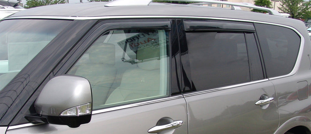 Auto Ventshade 94437 Original Ventvisor Side Window Deflector Dark Smoke 4-Piece Set For 2011-2013 Infiniti QX56
