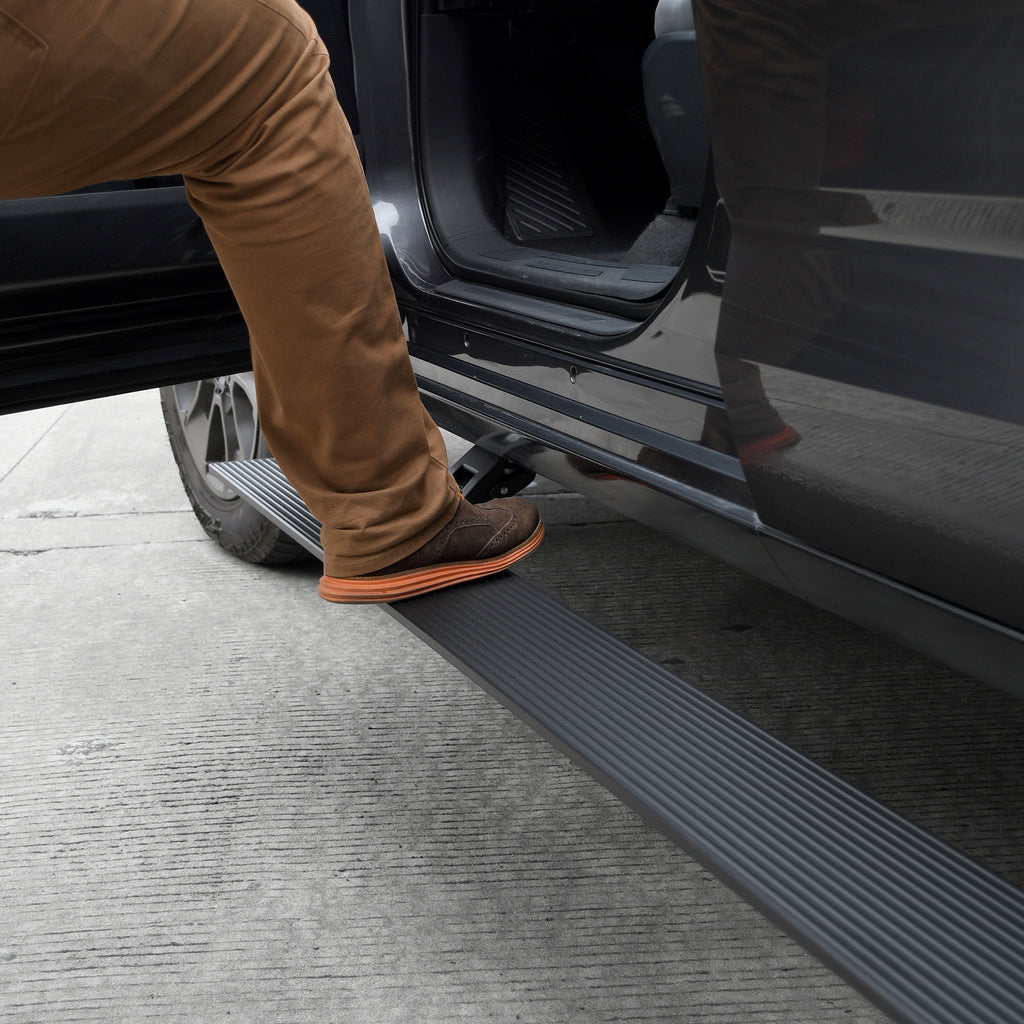 Go Rhino 20410287PC - E1 Electric Running Boards With Mounting Brackets - Textured Black