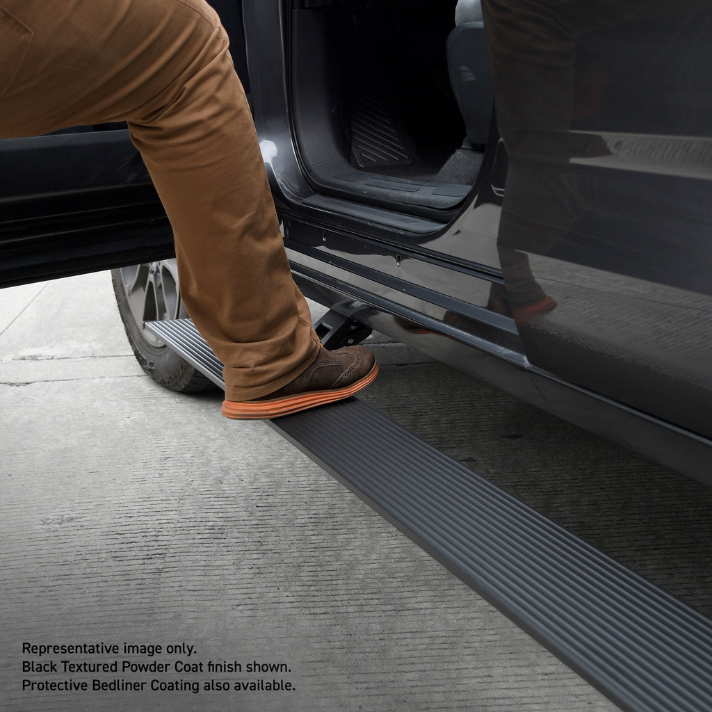 Go Rhino 20442987T - E1 Electric Running Boards With Mounting Brackets - Protective Bedliner Coating