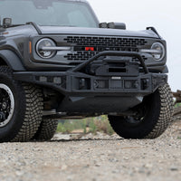 Go Rhino 332120T - Rockline Front Bumper Lower Skid Plate For Ford Bronco - Textured Black