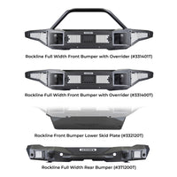 Go Rhino 332120T - Rockline Front Bumper Lower Skid Plate For Ford Bronco - Textured Black