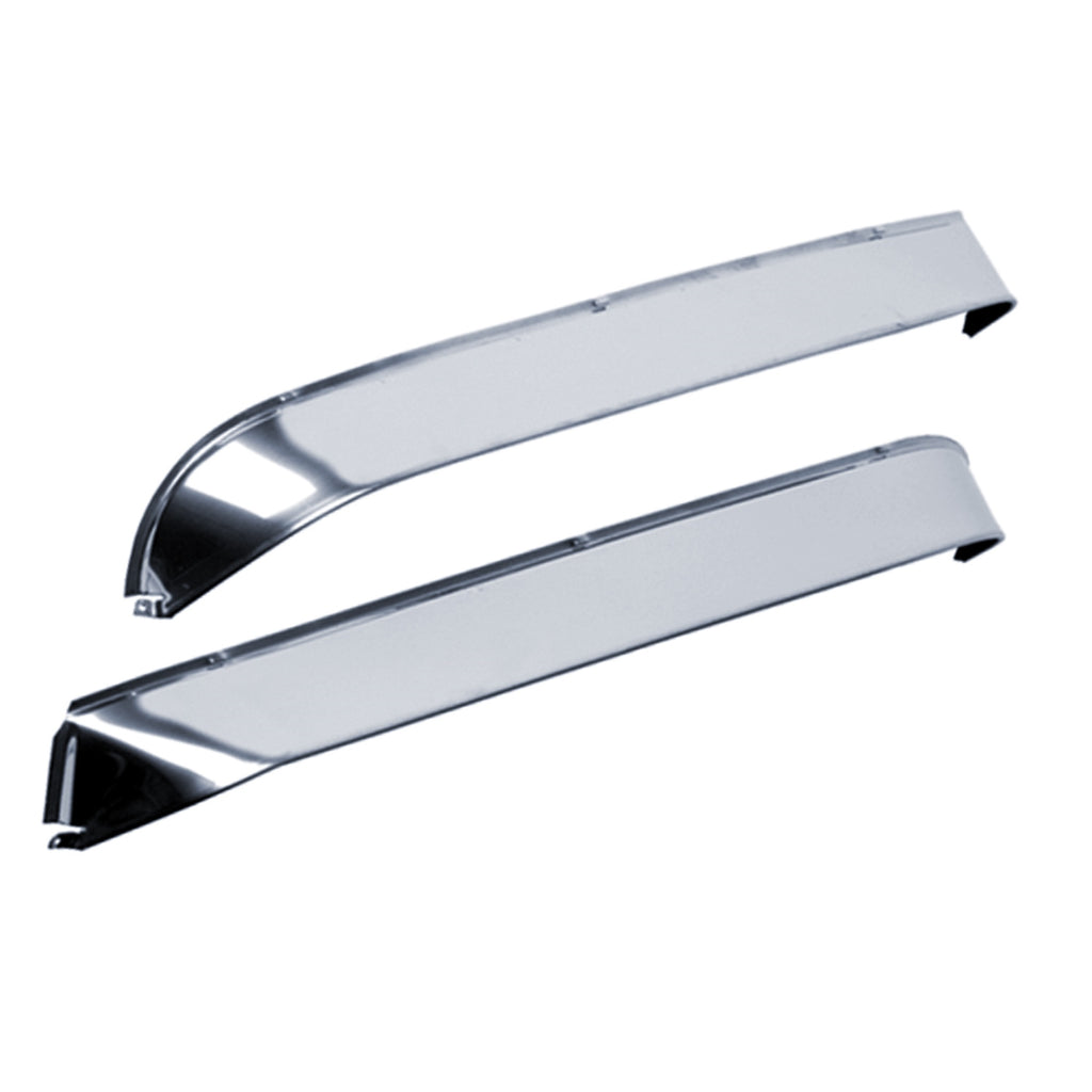 Auto Ventshade 52008 Ventshade Xtra Wide With Smooth Silver Finish 2-Piece Set For 1999-2016 International Eagle 9300-9400/Transtar 4200-4300 1972-2010 Paystar 5000