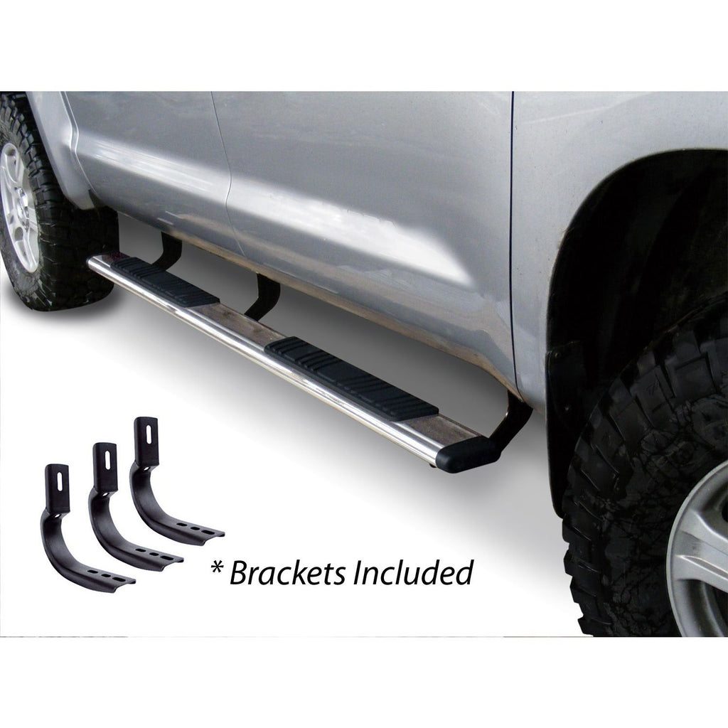 Go Rhino - 685442987PS - 5in OE Xtreme Low Profile SideSteps Kit - 87in Long Stainless Steel + Brackets