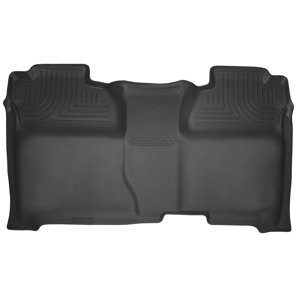 Husky Liners 19231 | Husky Liners 2nd Seat Floor Liner (Full Coverage), Fits 14-17 SILVERADO/SIERRA 1500/2500/3500 CREW CAB 1 PIECE 2ND SEAT FULL COVERAGE FLOOR LINER BLACK
