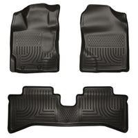 Husky Liners 99501 | Husky Liners Front & 2nd Seat Floor Liners, Fits 12-16 PRIUS C FRONT/2ND SEAT FLOOR LINER BLACK