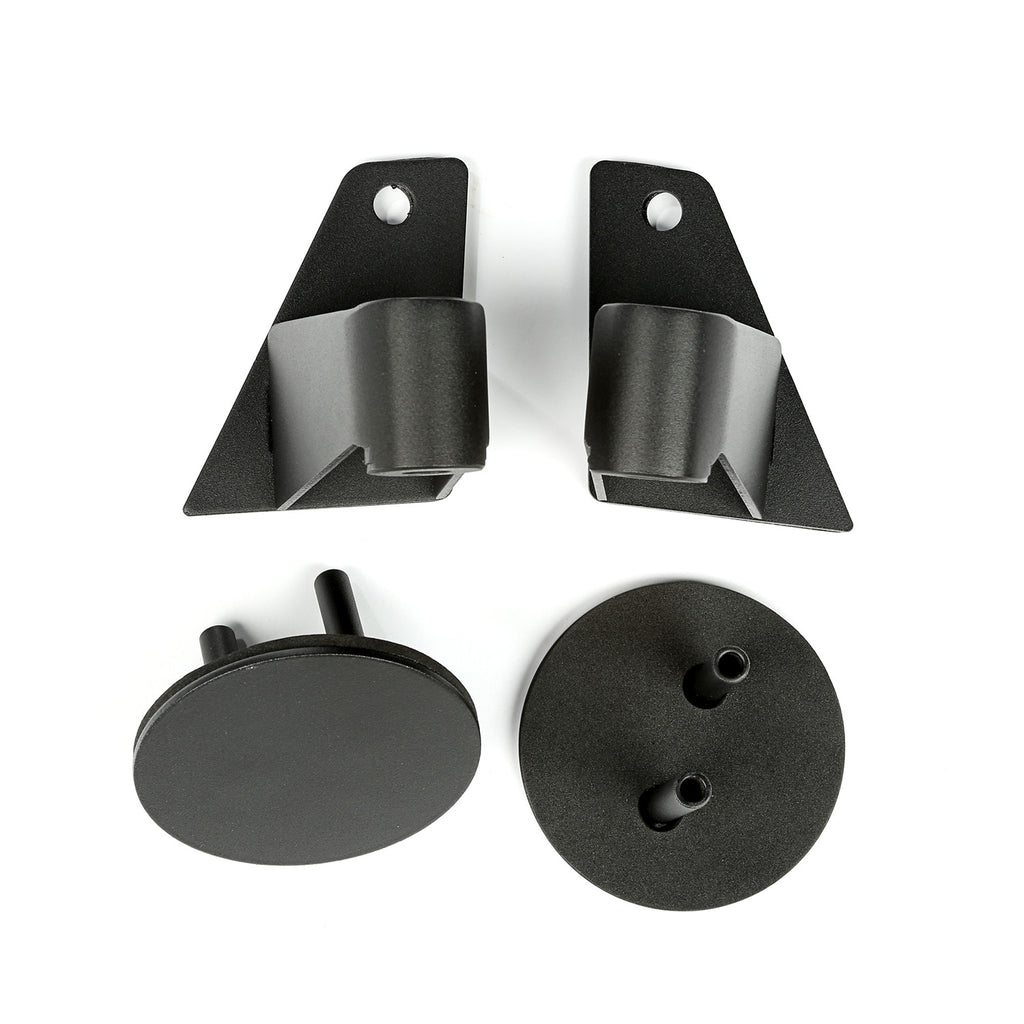 Mirror Relocation Bracket Kit  Textured Black; 07-18 Jeep Wrangler JK