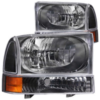 ANZO USA-111080 | Crystal Headlight Set; Clear Lens; Black Housing;Pair 2 pc;