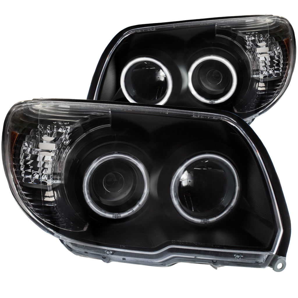 ANZO USA-111320 | Projector Headlight Set; Clear Lens; Black Housing;Pair w/U-Bar;
