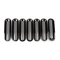 Rugged Ridge 11306.31 | Grille Insert Kit, Perforated, Black; 07-18 Jeep Wrangler