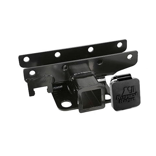 Rugged Ridge 11580.61 | Receiver Hitch Kit, Rugged Ridge Logo; 07-16 Jeep Wrangler JK
