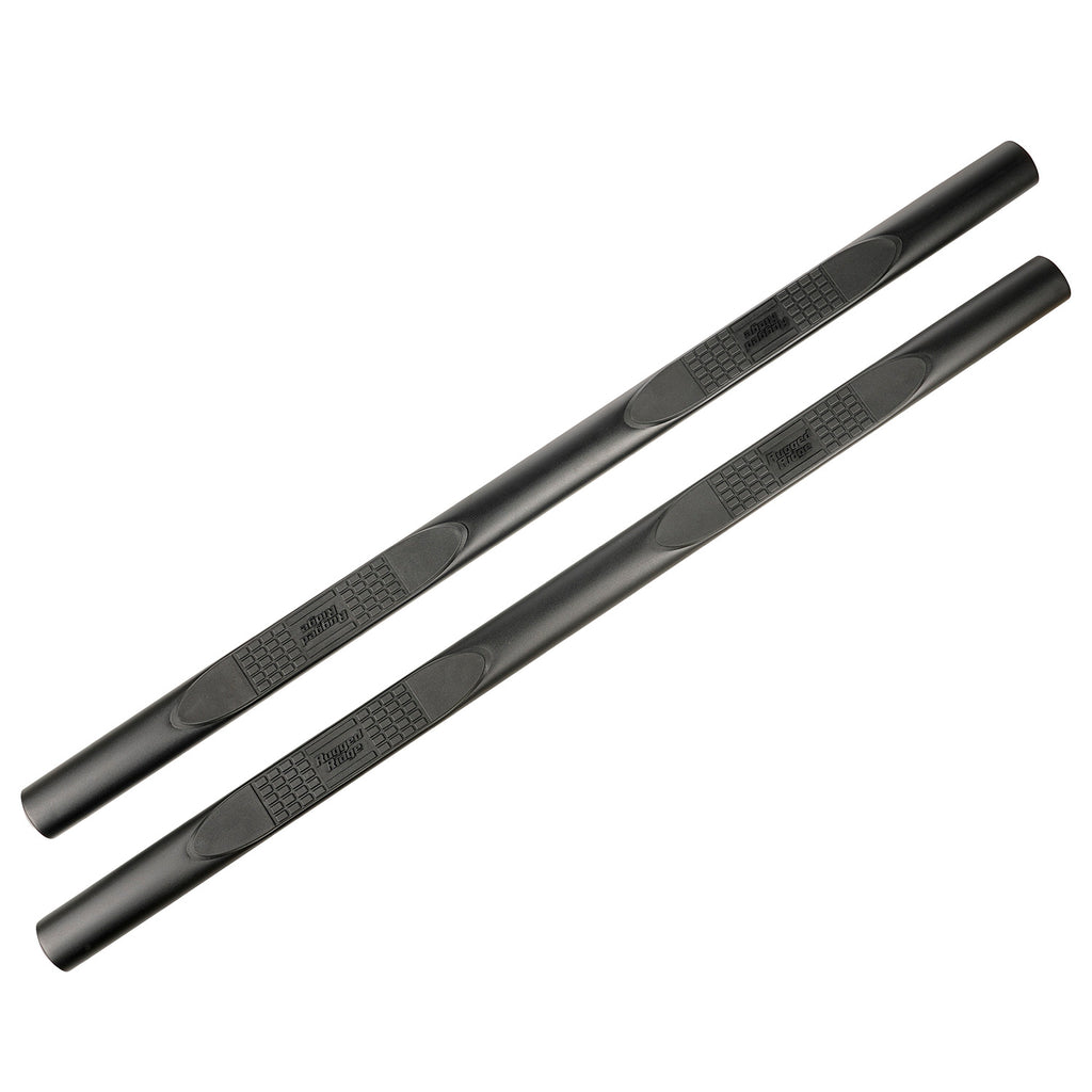 Rugged Ridge 11591.15 | 4-Inch Oval Side Step, Fine Textured Blk; 20-21 JT