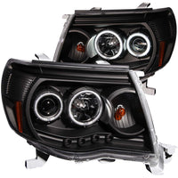 ANZO USA-121282 | Projector Headlight Set w/Halo; Clear Lens; Black Housing;Pair