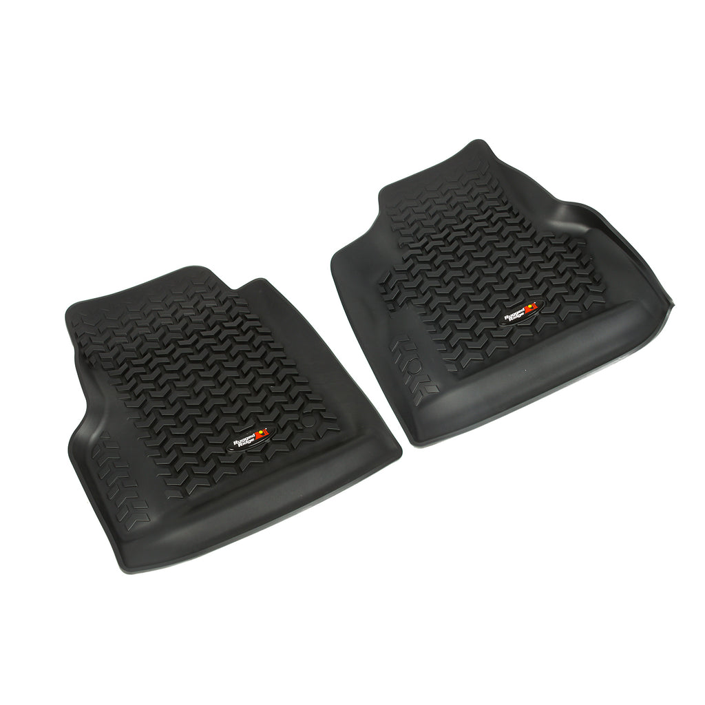 Rugged Ridge 12920.11 | Floor Liners, Front, Pair, Black; 97-06 Jeep Wrangler TJ