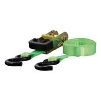 16' Lime Green Cargo Strap with S-Hooks (1100 lbs.)
