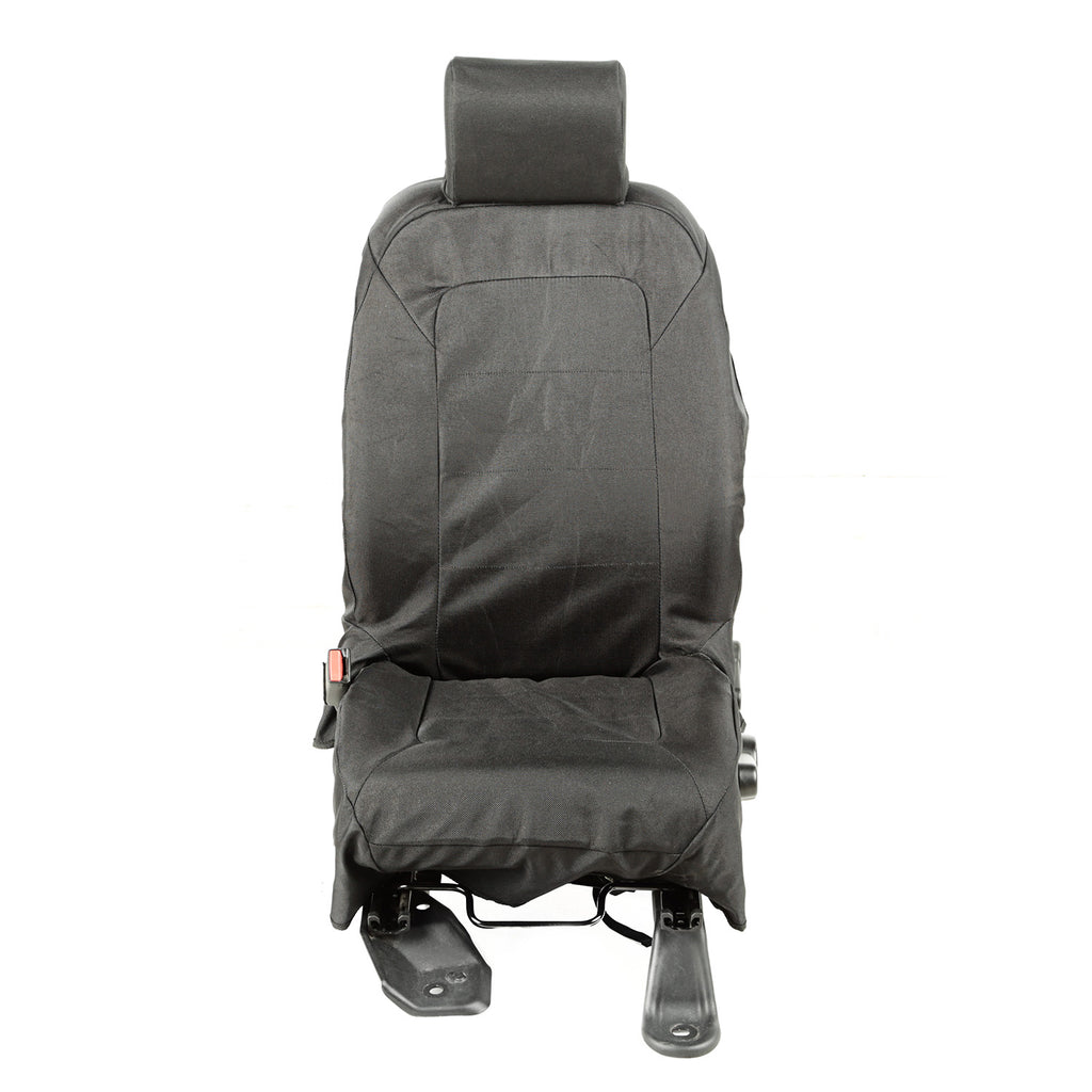 Elite Ballistic Seat Cover Set Front Black; 07-10 Jeep Wrangler JK