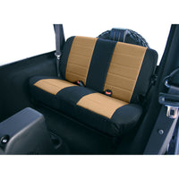 Neoprene Rear Seat Covers Tan; 97-02 Jeep Wrangler TJ