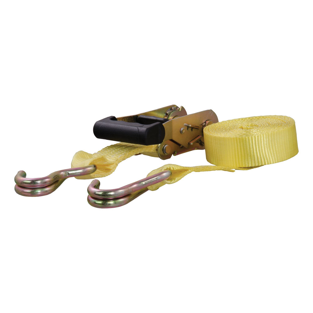 14' Yellow Cargo Strap with J-Hooks (1667 lbs.)