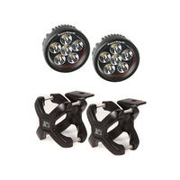 Rugged Ridge 15210.25 | X-Clamp and Round LED Light Kit, Small, Black, 2 Pieces