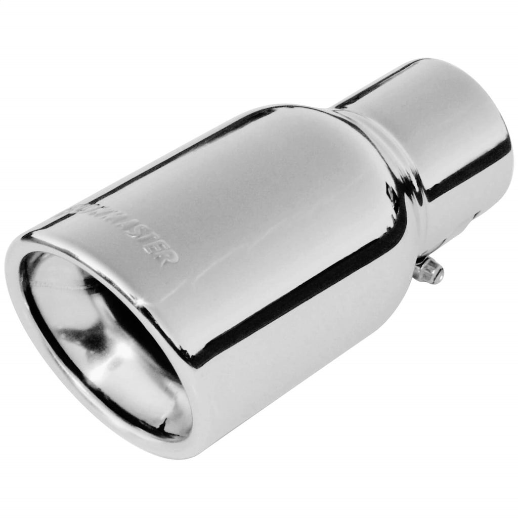 Flowmaster 15364 Exhaust Tip - 3.50 in. Rolled Angle Polished SS Fits 2.25 in. Tubing - clamp on