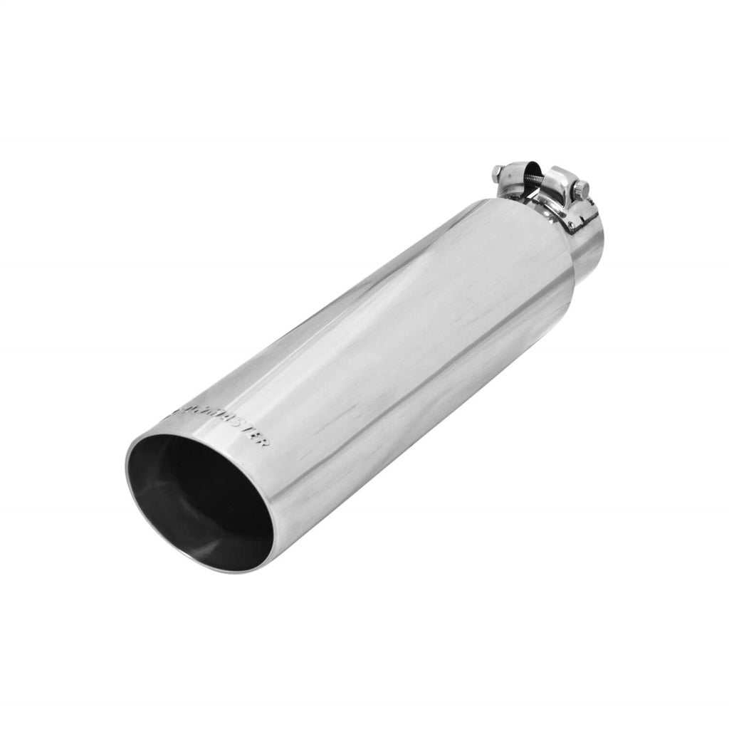 Flowmaster 15372 Exhaust Tip - 3.00 in. Angle Cut Polished SS Fits 2.25 in. Tubing - Clamp on