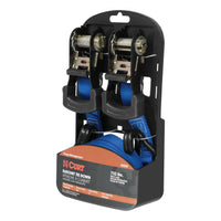 16' Blue Cargo Straps with J-Hooks (733 lbs 2-Pack)