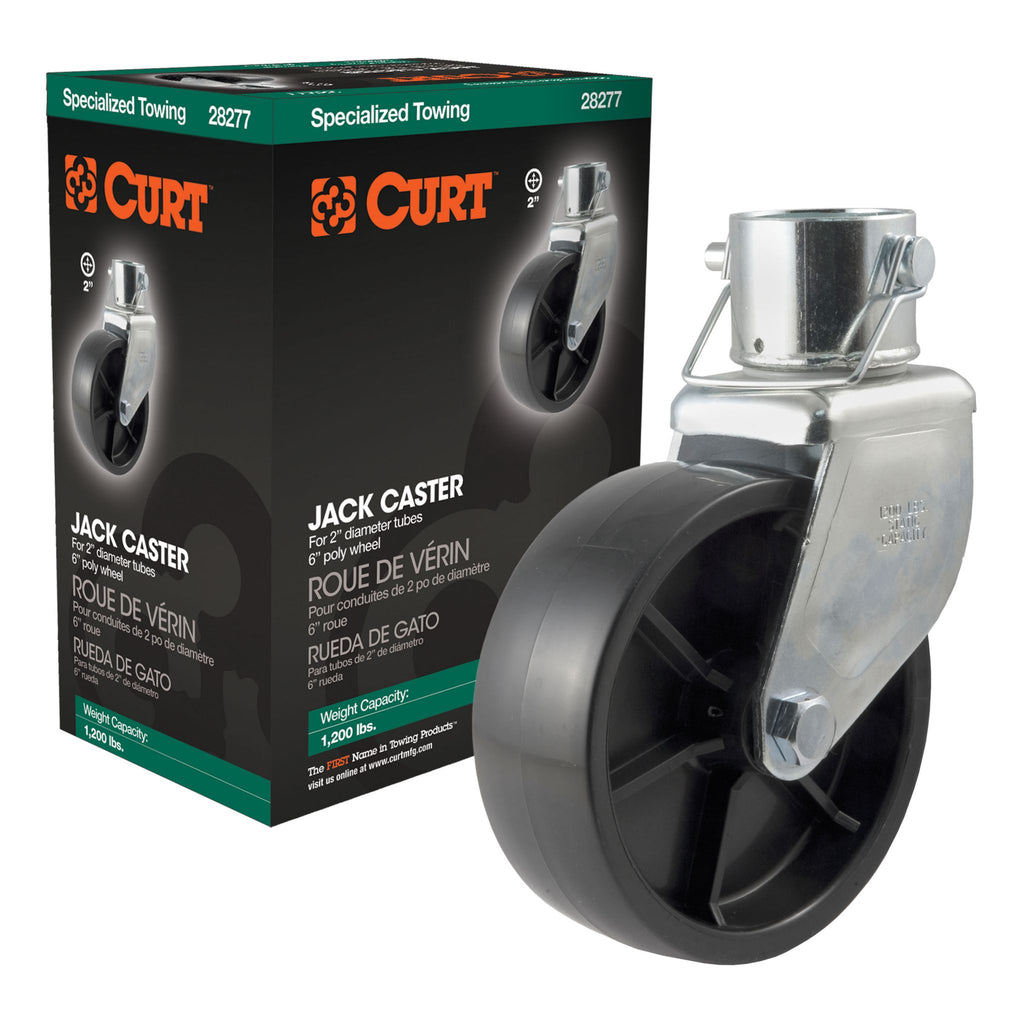 6" Jack Caster (Fits 2" Tube 2000 lbs Packaged)