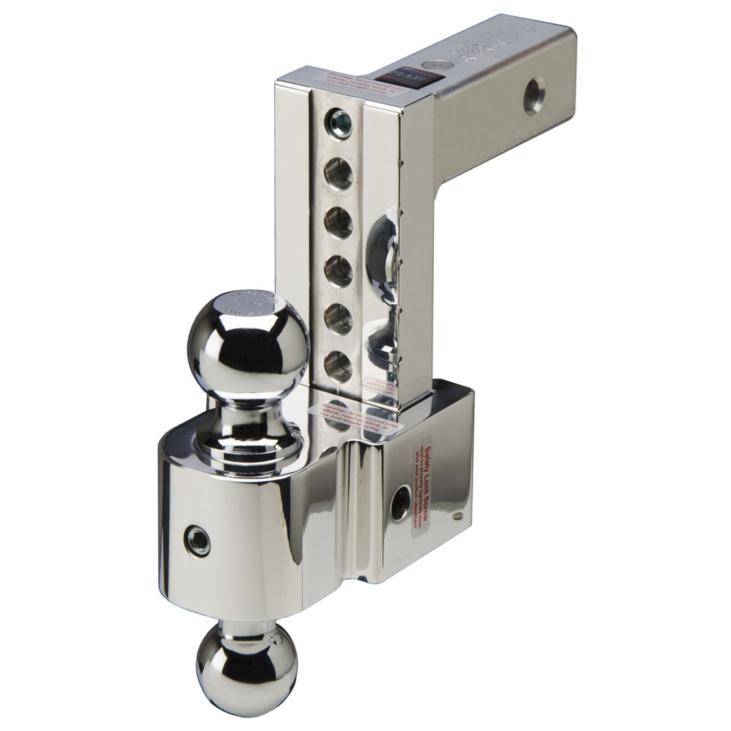Flash STBM adj. alum. Ball mount, anti-rattle, 6'' drop, fits 2.5'' receiver