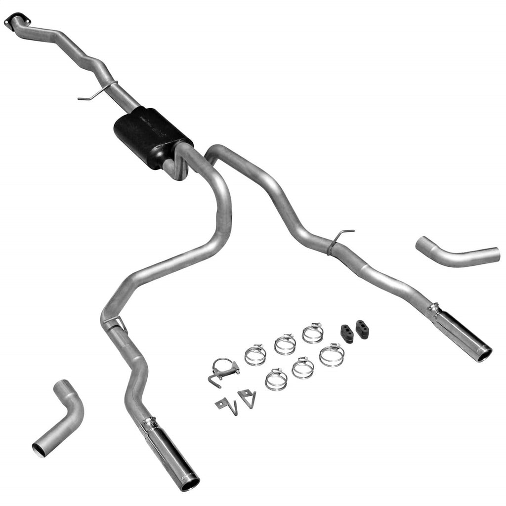 Flowmaster 17428 Cat-back System - Dual Rear/Side Exit - American Thunder - Moderate Sound