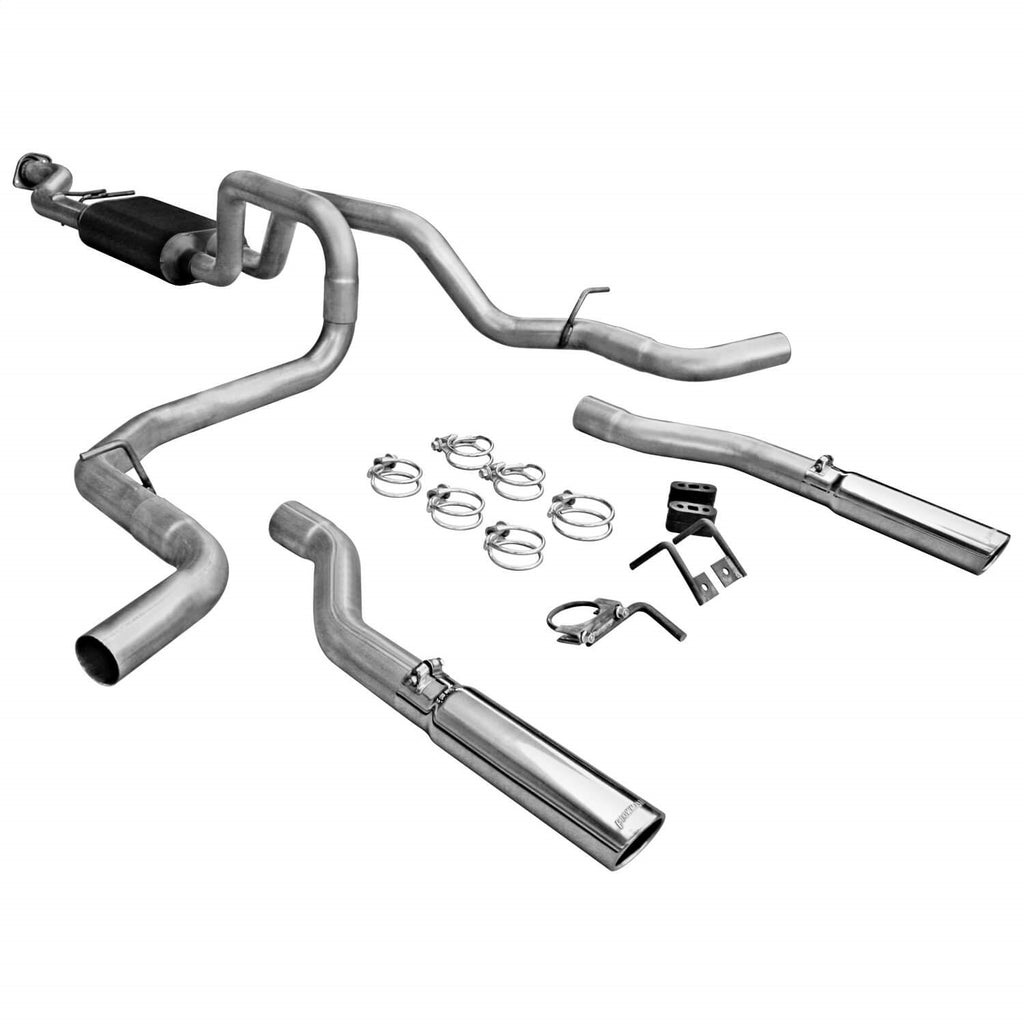 Flowmaster 17435 Cat-back System - Dual Rear/Side Exit - American Thunder - Moderate/Aggressive