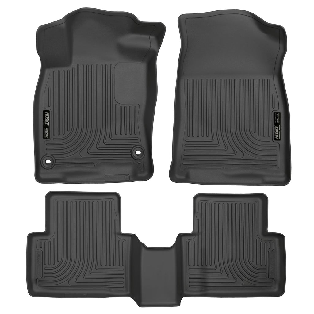Husky Liners 98461 | Husky Liners Front & 2nd Seat Floor Liners, Fits 16-C CIVIC SEDAN FRONT & 2ND SEAT FLOOR LINERS (FOOTWELL COVERAGE) WEATHERBEATE