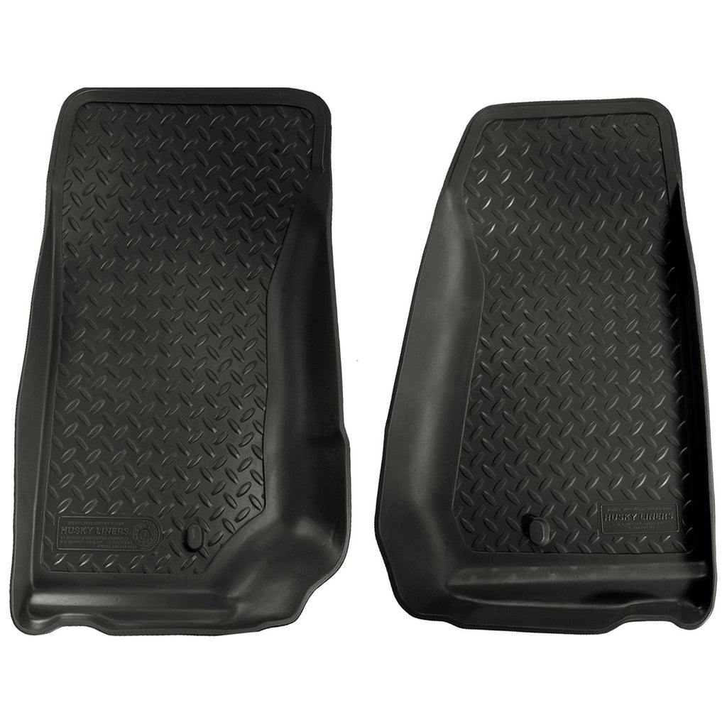 Husky Liners 30521 | Husky Liners Front Floor Liners, Fits 07-13 WRANGLER/WRANGLER UNLIMITED FLOOR LINER BLACK