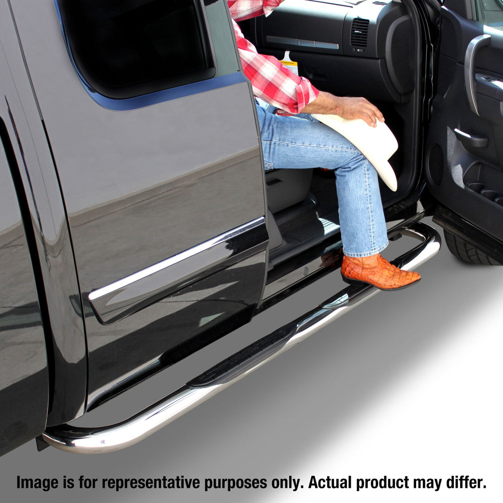 Go Rhino - 4078PS - 3in Tubular Side Bars for 2019 Chevy/GMC 1500 Crew Cab Polished stainlessStainless Finish