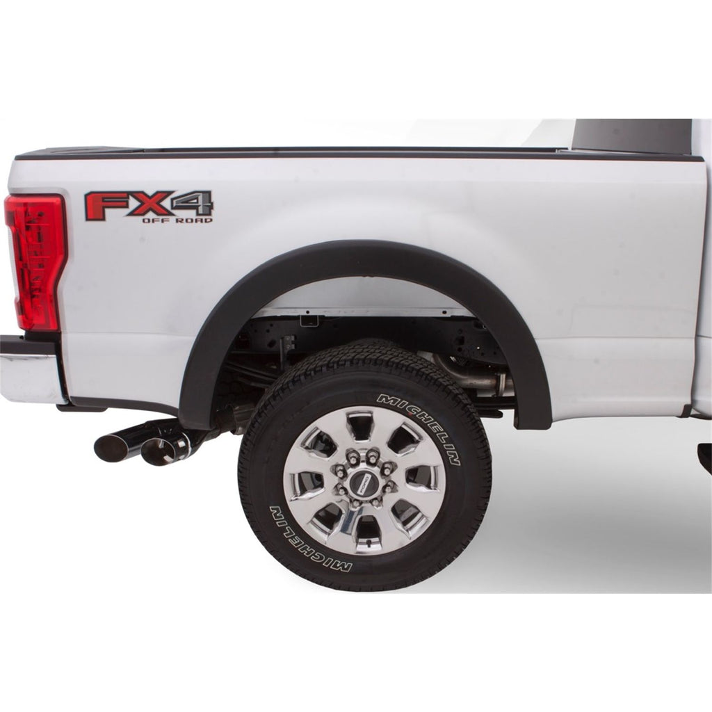 Bushwacker 20104-02 Black OE-Style Smooth Finish Rear Fender Flares for 2011-2016 Ford F-250/F-350 Super Duty