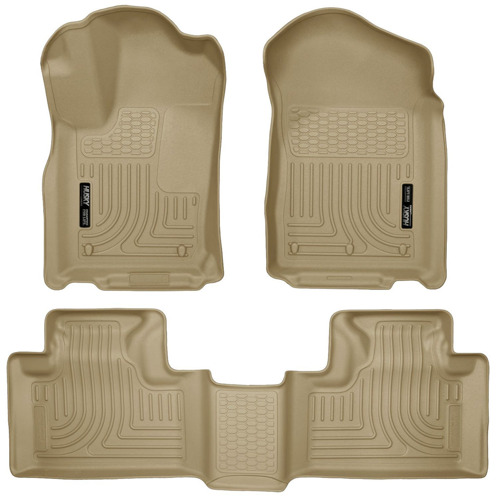 Husky Liners 99053 | Husky Liners Front & 2nd Seat Floor Liners, Fits 11-15 DURANGO/GRAND CHEROKEE WEATHERBEATER FRONT & 2ND SEAT FLOOR LINERS TAN