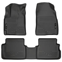 Husky Liners 98531 | Husky Liners Front & 2nd Seat Floor Liners, Fits 09-13 VIBE/COROLLA/MATRIX FRONT & 2ND SEAT LINER BLACK