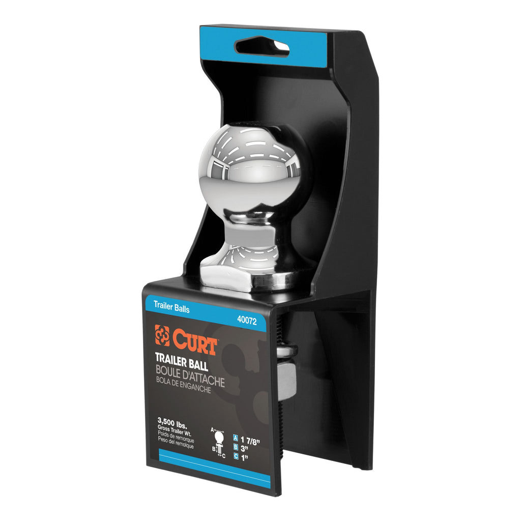 1-7/8" Trailer Ball (1" x 3" Shank 3500 lbs. Chrome Packaged)