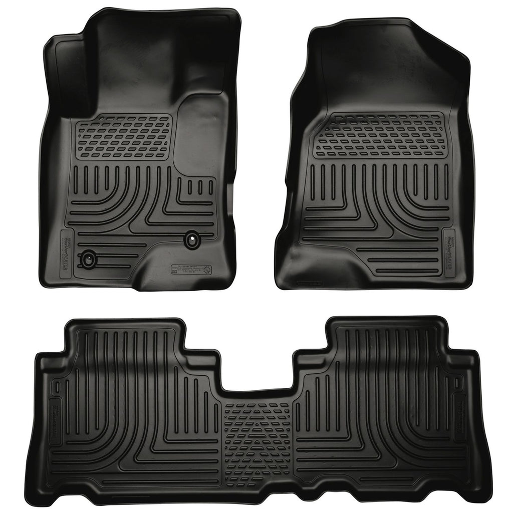 Husky Liners 96321 | Husky Liners Front & 2nd Seat Floor Liners, Fits 12-15 CAPTIVA SPORT CUSTOM MOLDED FRONT/SECOND SEAT FLOOR LINERS BLACK