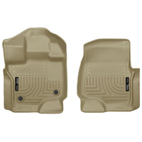 Husky Liners 18363 | Husky Liners Front Floor Liners, Fits 15-C F150 SUPERCREW/SUPERCAB FRONT FLOOR LINERS WEATHERBEATER SERIES TAN